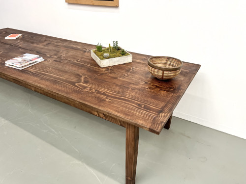 Grande table de ferme en pin des années 70, vue 4