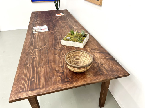 Grande table de ferme en pin des années 70, vue 6