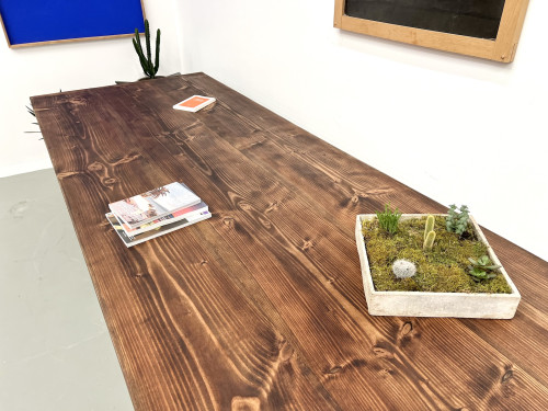 Grande table de ferme en pin des années 70, vue 7