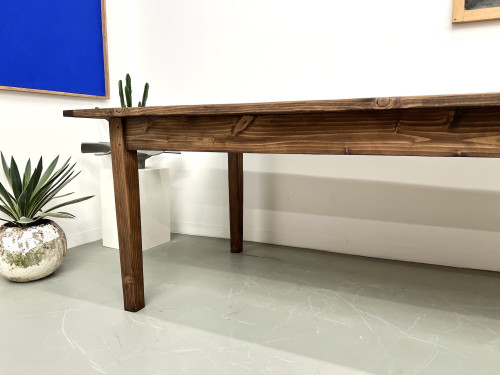 Grande table de ferme en pin des années 70, vue 14