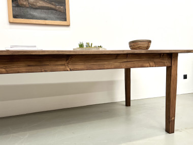 Grande table de ferme en pin des années 70, vue 15