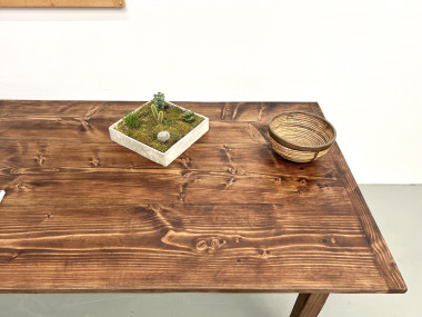 Grande table de ferme en pin des années 70, vue 16