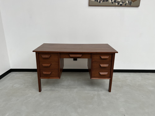 Bureau bi-face scandinave en teck, circa 1970, vue 3