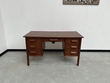 Bureau bi-face scandinave en teck, circa 1970, vue 3