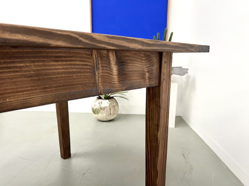 Grande table de ferme en pin des années 70, vue 26