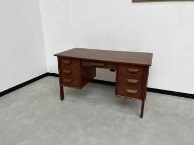 Bureau bi-face scandinave en teck, circa 1970, vue 4