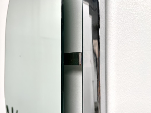 Miroir Bauhaus en acier chromé, vue 4