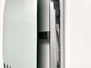 Miroir Bauhaus en acier chromé, vue 4