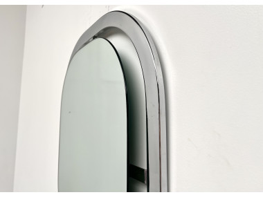 Miroir Bauhaus en acier chromé, vue 5