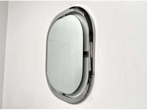 Miroir Bauhaus en acier chromé, vue 7