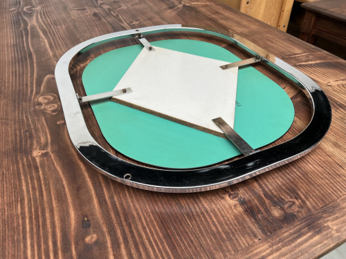Miroir Bauhaus en acier chromé, vue 16