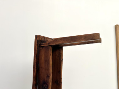 Banc de ferme en pin des années 50, vue 11
