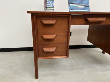 Bureau bi-face scandinave en teck, circa 1970, vue 12