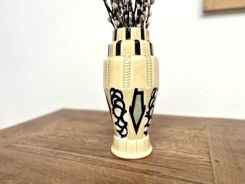Paire de vases Art Déco signés Orchies – céramique émaillée, France, circa 1930, vue 4