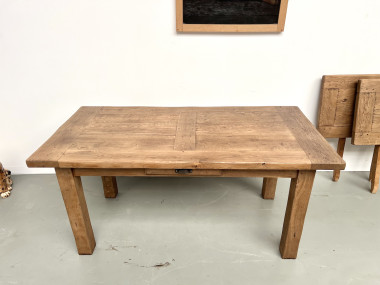 Table en chêne massif à rallonges – France, années 50, vue 3