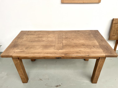 Table en chêne massif à rallonges – France, années 50, vue 6