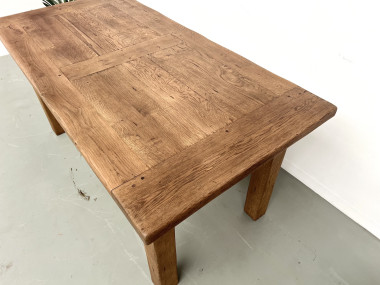 Table en chêne massif à rallonges – France, années 50, vue 7
