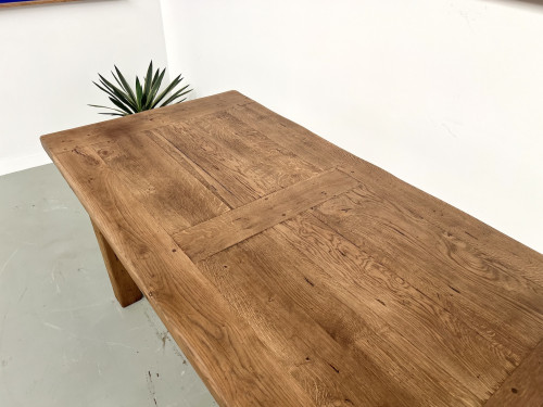Table en chêne massif à rallonges – France, années 50, vue 8