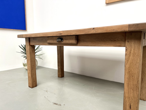 Table en chêne massif à rallonges – France, années 50, vue 10