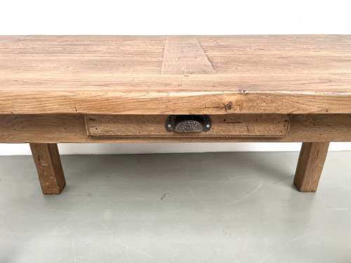 Table en chêne massif à rallonges – France, années 50, vue 11