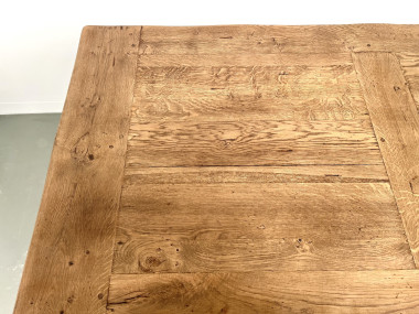 Table en chêne massif à rallonges – France, années 50, vue 14