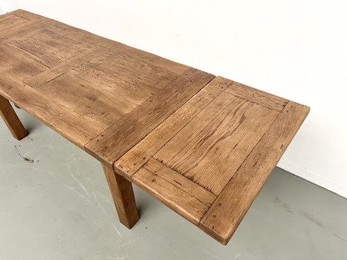 Table en chêne massif à rallonges – France, années 50, vue 19