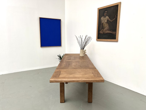Table en chêne massif à rallonges – France, années 50, vue 24