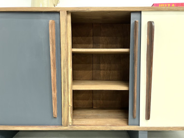 Enfilade française en pin, esprit Perriand / Prouvé – circa 1950, vue 16