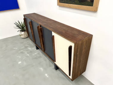 Enfilade française en pin, esprit Perriand / Prouvé – circa 1950, vue 25