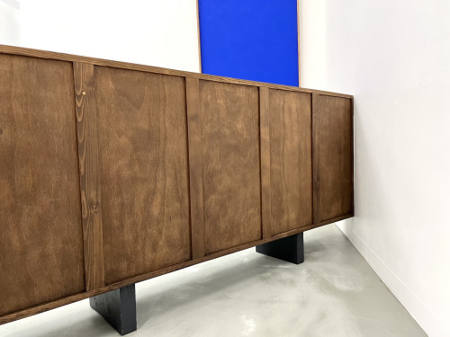 Enfilade française en pin, esprit Perriand / Prouvé – circa 1950, vue 32