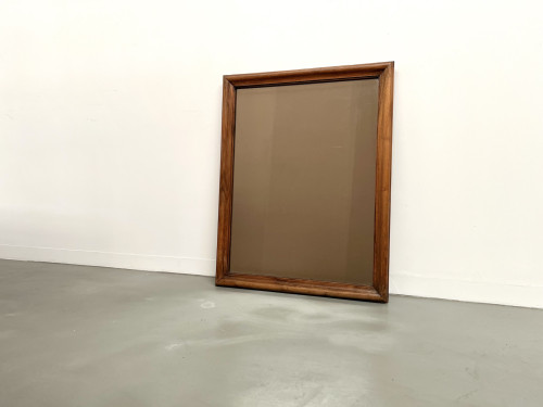 Miroir 1900 en noyer massif, vue 1