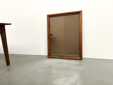 Miroir 1900 en noyer massif, vue 2
