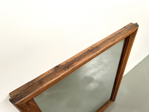 Miroir 1900 en noyer massif, vue 5