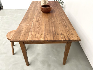 Table de ferme des années 50, chêne et pin., vue 7