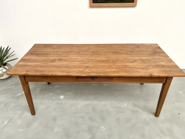 Table de ferme des années 50, chêne et pin., vue 16