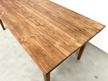 Table de ferme des années 50, chêne et pin., vue 20