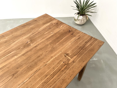 Table de ferme des années 50, chêne et pin., vue 23