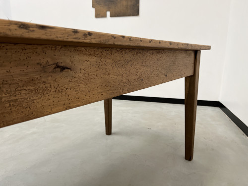 Table de ferme ancienne aux pieds fuseaux, XIXème siècle, vue 18
