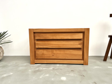 Commode en orme massif, Maison Regain, Circa 1970, vue 3
