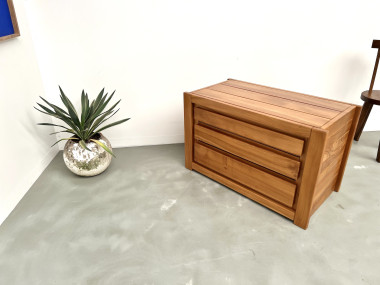 Commode en orme massif, Maison Regain, Circa 1970, vue 17