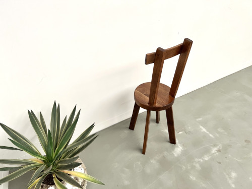 Chaise brutaliste en chêne massif, 1900, vue 15