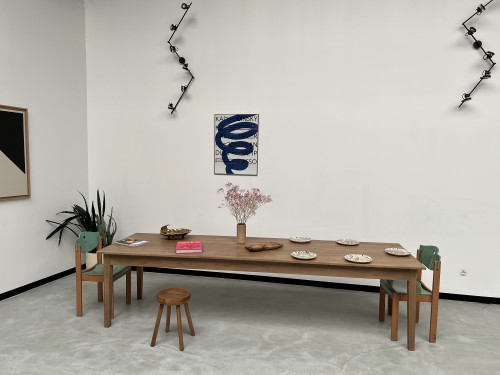 Grande table de ferme 300 X 90 cm "medium oak", vue 2