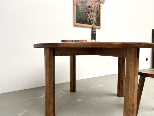Table ronde en chêne massif – Pièce unique, circa 1900, vue 24