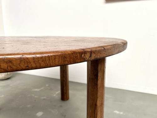 Table ronde en chêne massif – Pièce unique, circa 1900, vue 26