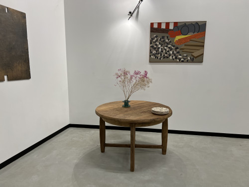 Table ronde brutaliste, circa 1960, vue 11