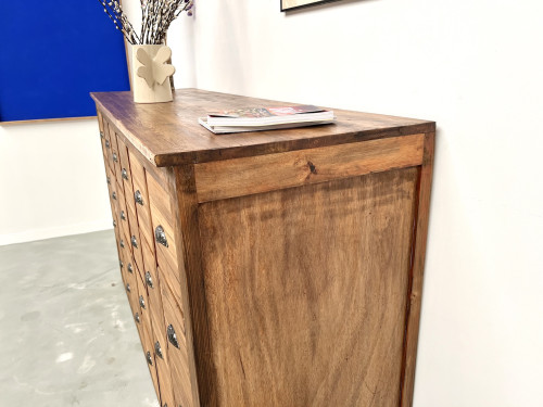 Meuble de métier vintage à 24 tiroirs en pin massif – années 50, vue 15