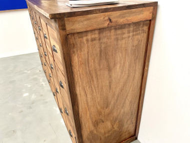 Meuble de métier vintage à 24 tiroirs en pin massif – années 50, vue 16
