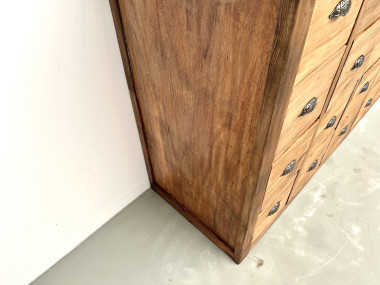 Meuble de métier vintage à 24 tiroirs en pin massif – années 50, vue 24
