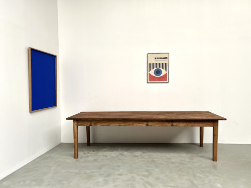 Grande table de ferme en pin, circa 1970, vue 2