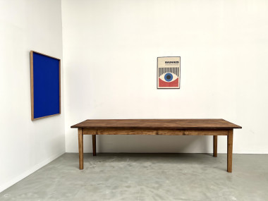 Grande table de ferme en pin, circa 1970, vue 2